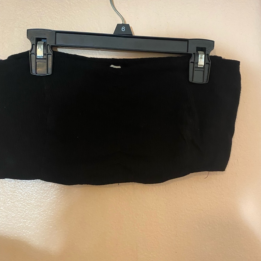 Black strapless crop top from valija size medium